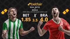 Interfaz de mercado de apuestas Betfair mostrando cuotas en un partido de fútbol