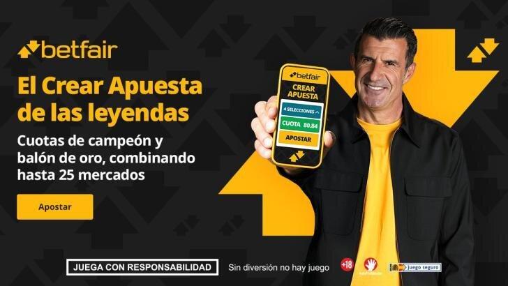 Interfaz de la app de Betfair mostrando apuestas deportivas