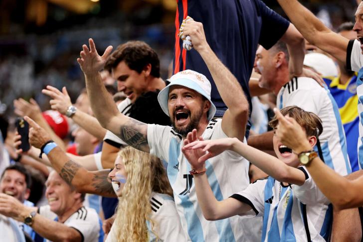 Fans argentinos en el Mundial de Qatar 2022